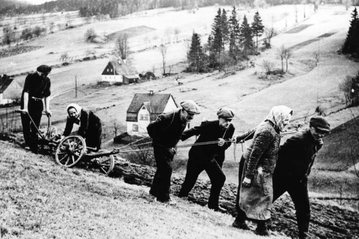 Wo finde bild pflug ziehenden menschen